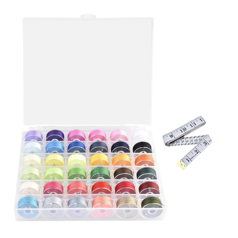 

Empty Iron Bobbins Assorted Colors Sewing Thread Holder Spool Storage Case Boxes Winder Durable Transparent Protect