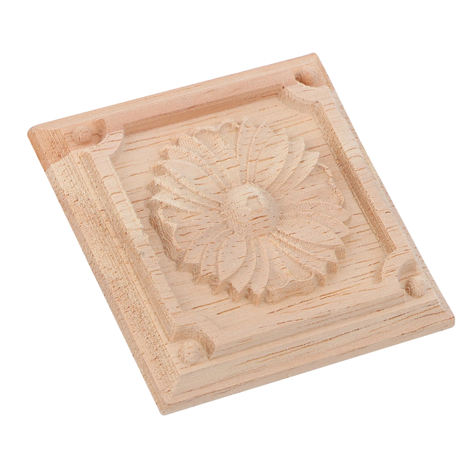 Escultura quadriculada Applique para Decoração Móveis, Decalque sem pintura, B, 4Pcs