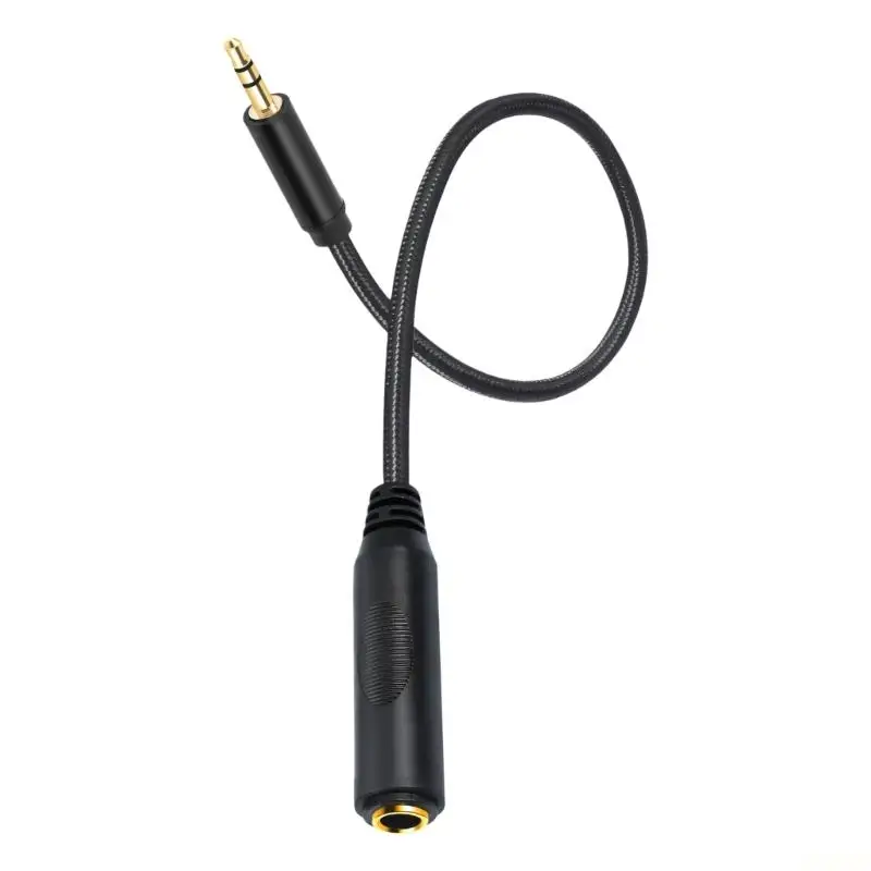 B03F Portable Stereo Sound Converters Cable 1/8Inch Male to 1/4Inch Female Cord for Travel and Outdoor Convenience Use