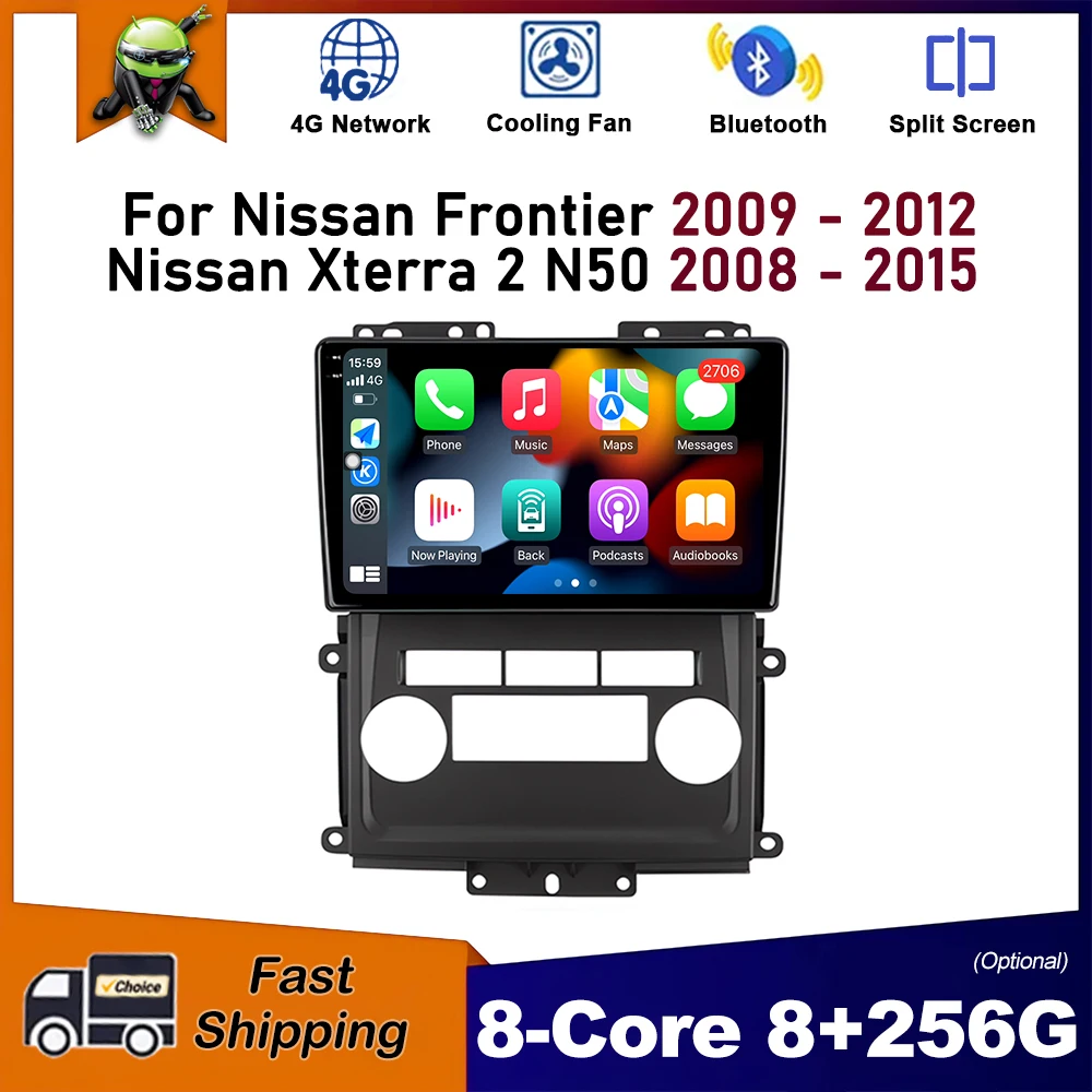 

for Nissan Frontier 2009 - 2012 Nissan Xterra 2 N50 2008 - 2015 Android OS Car Radio Multimedia Stereo Player GPS Carplay WiFi