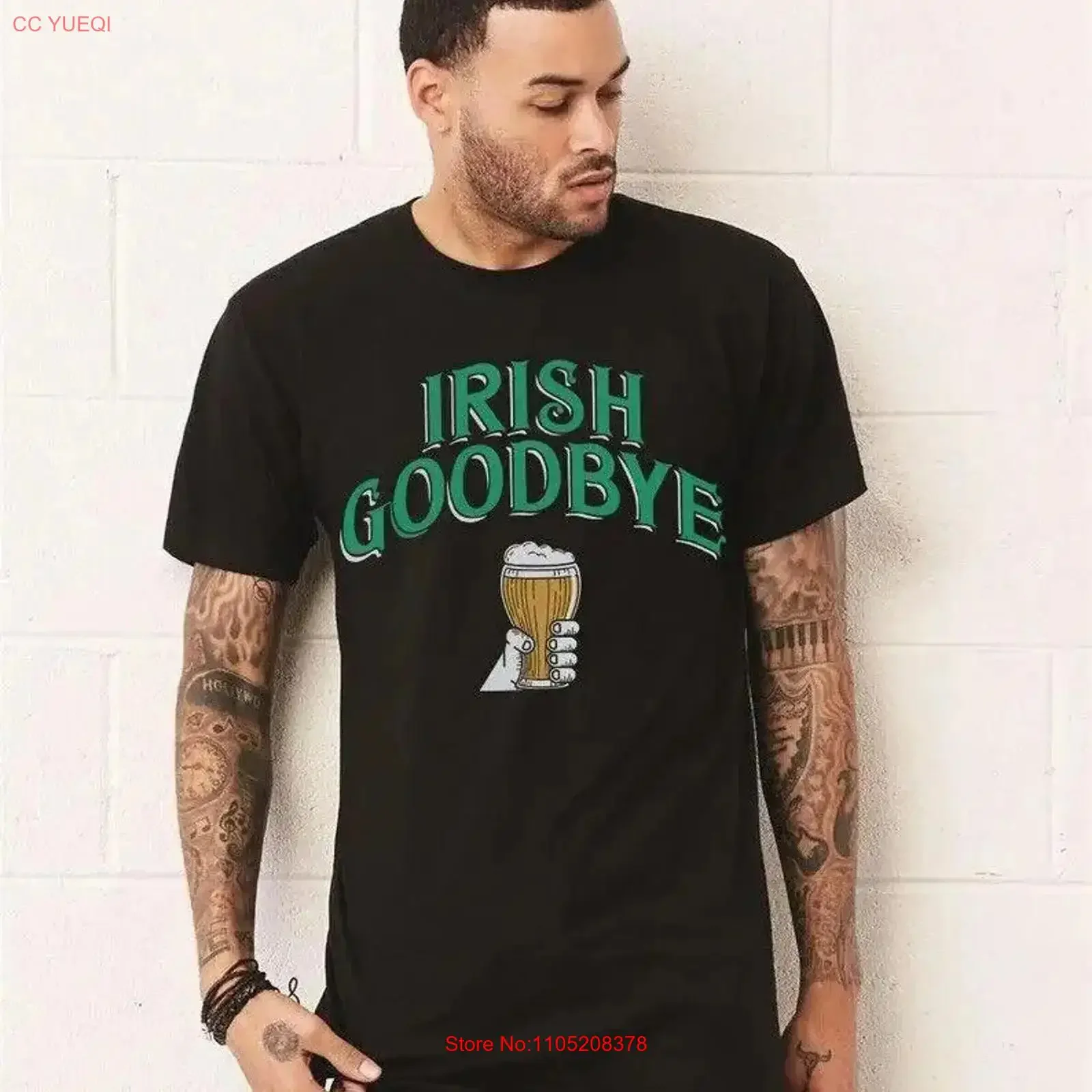 IRISH GOODBYE T Shirt vintage Washed Stretched Unisex Breathable homme streetwear Versatile designer clothes fashion Stylish