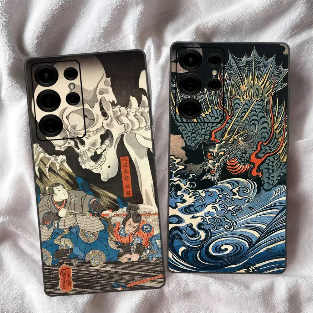 

Utagawa Kuniyoshi Ukiyoe Art Phone Case For Samsung S 24 Fe 25 Ultra Plus 20 Lite 21 30 22 23 24 22 Ultra 5G Fundas