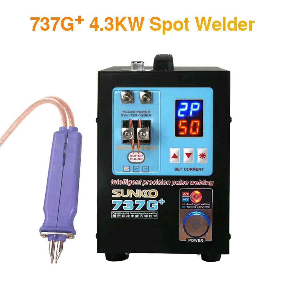 4300W Spot Welder 737G+ 110V / 220V High Power Automatic Pulse Spot Welders With Pen Use Battery Pack Welding Machine Tools