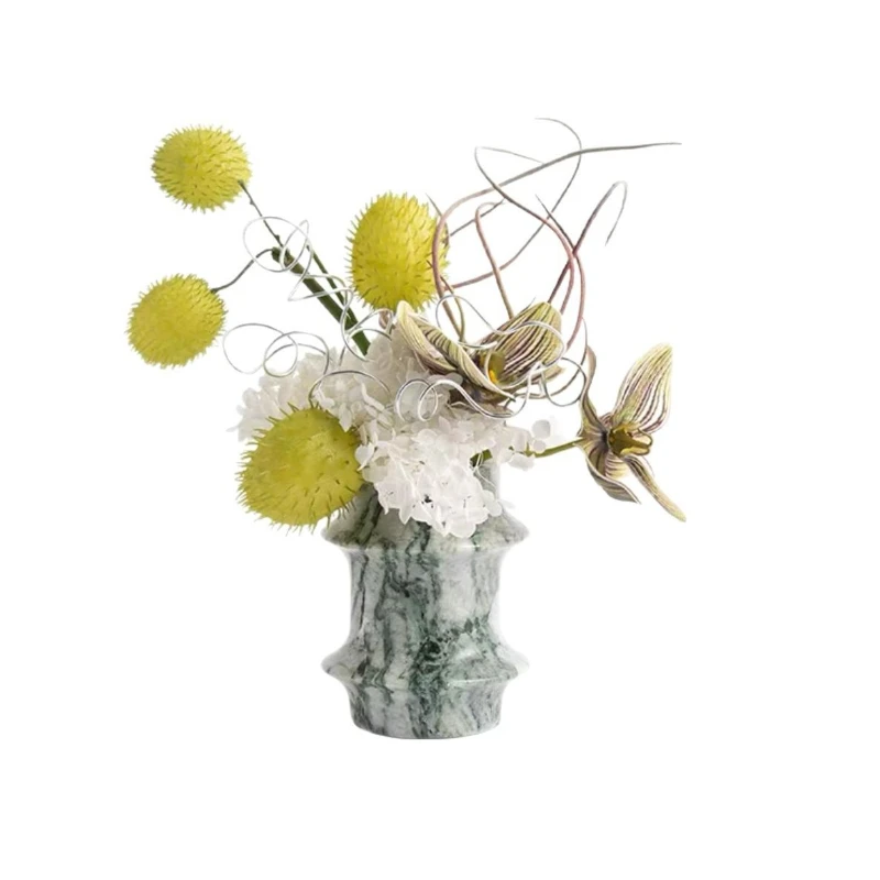 

High-end light luxury villa coffee table decoration hotel vase ornament flower arrangement marble flower ware