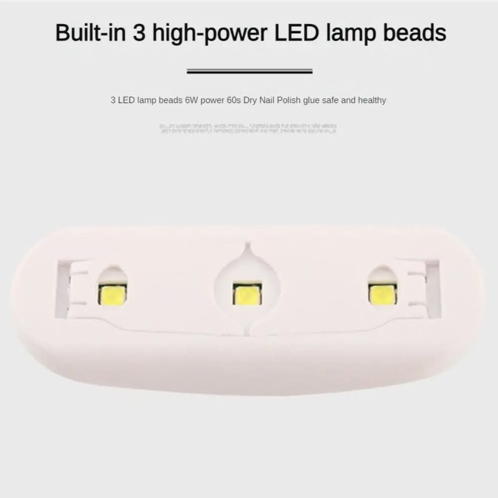 Nuovo asciuga unghie tascabile pieghevole Lampada per fototerapia durevole di dimensioni mini 2 velocità Luci a LED UV portatili