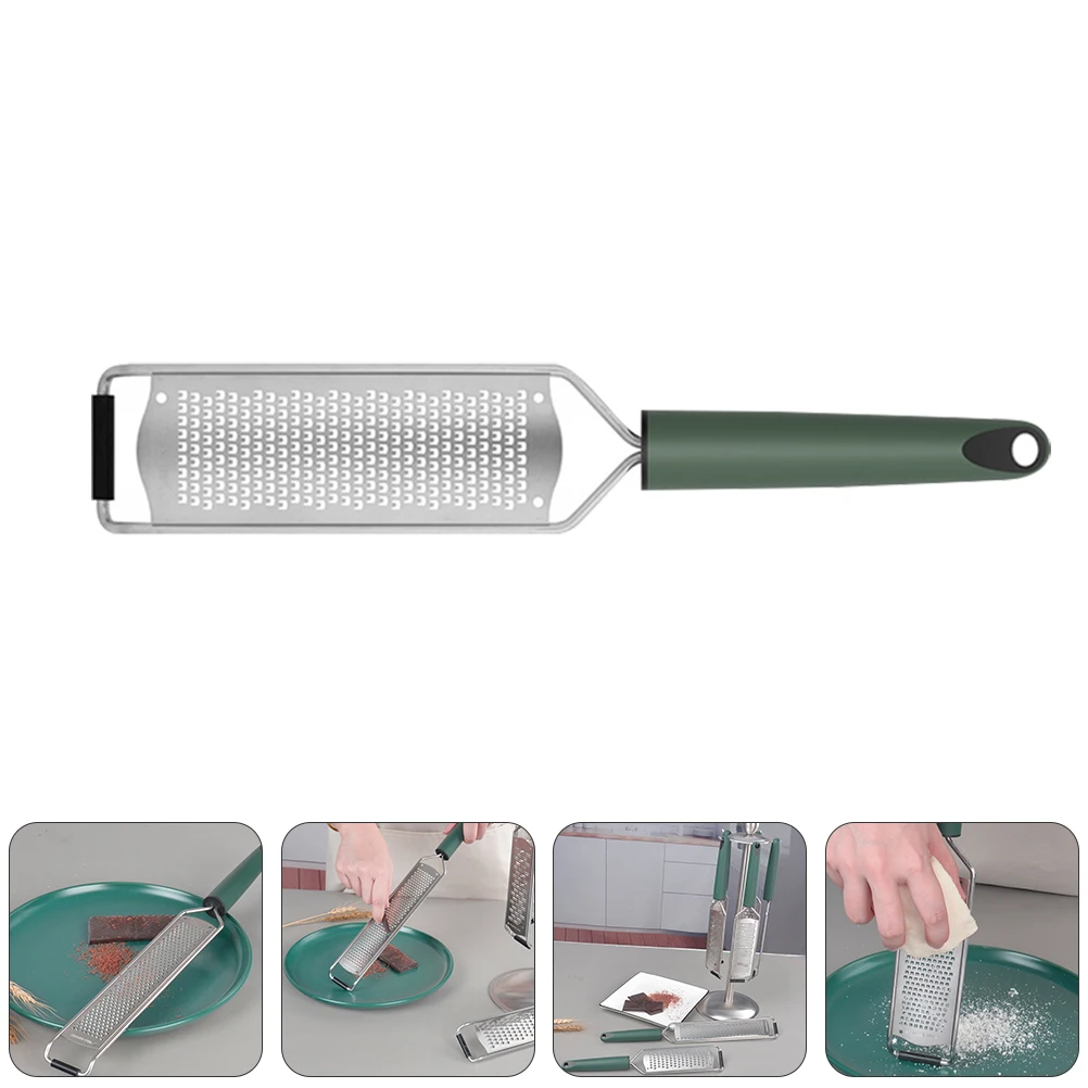 

1pc Stainless Steel Grater Multipurpose Kitchen Gadget Vegetable Grating Tool Plastic Handle Potato Cheese Grater