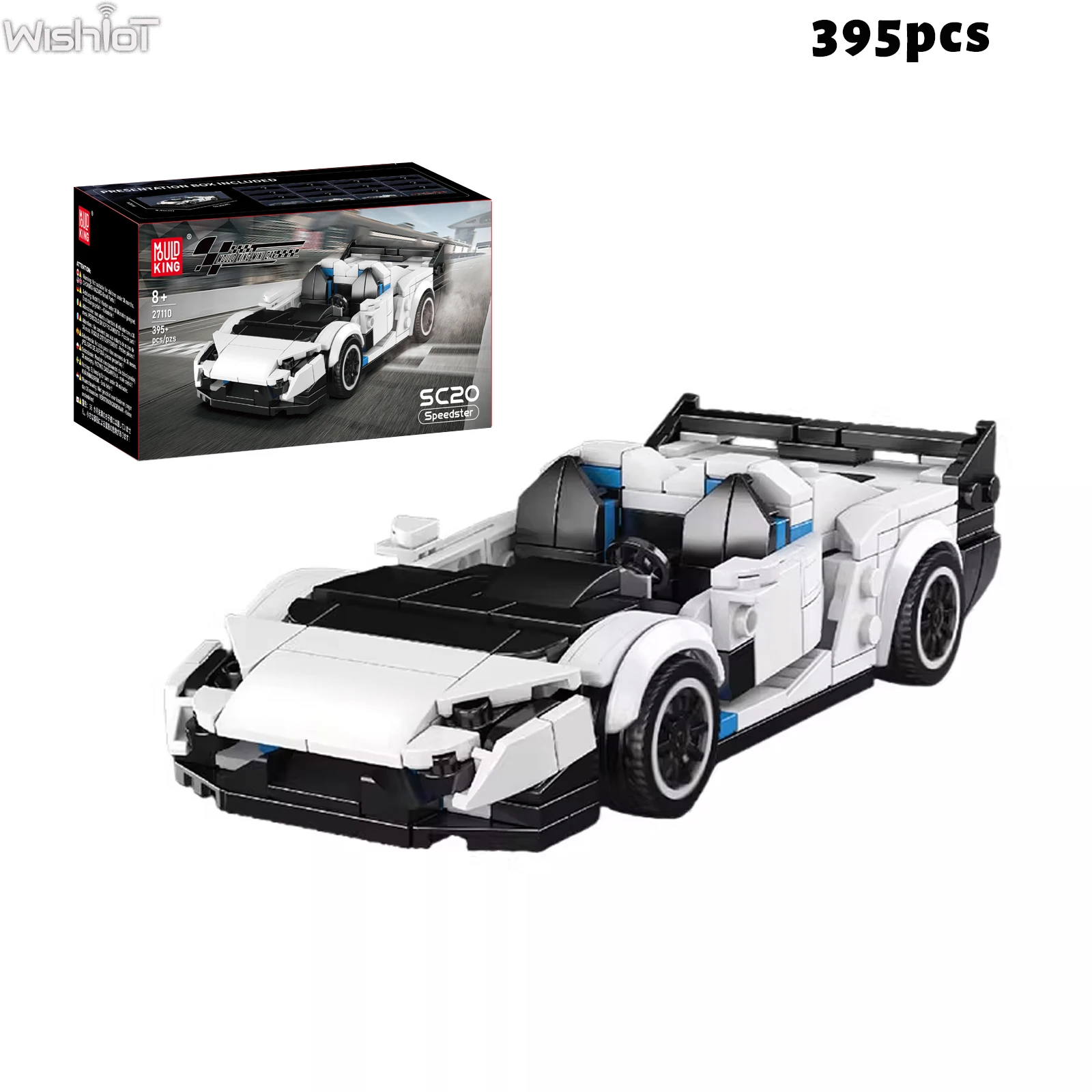 

Mold King 27110 SC20 суперкар, строительные блоки, модель гоночного автомобиля родстера с витриной, декор для рабочего стола, коллекционные игрушки, подарки