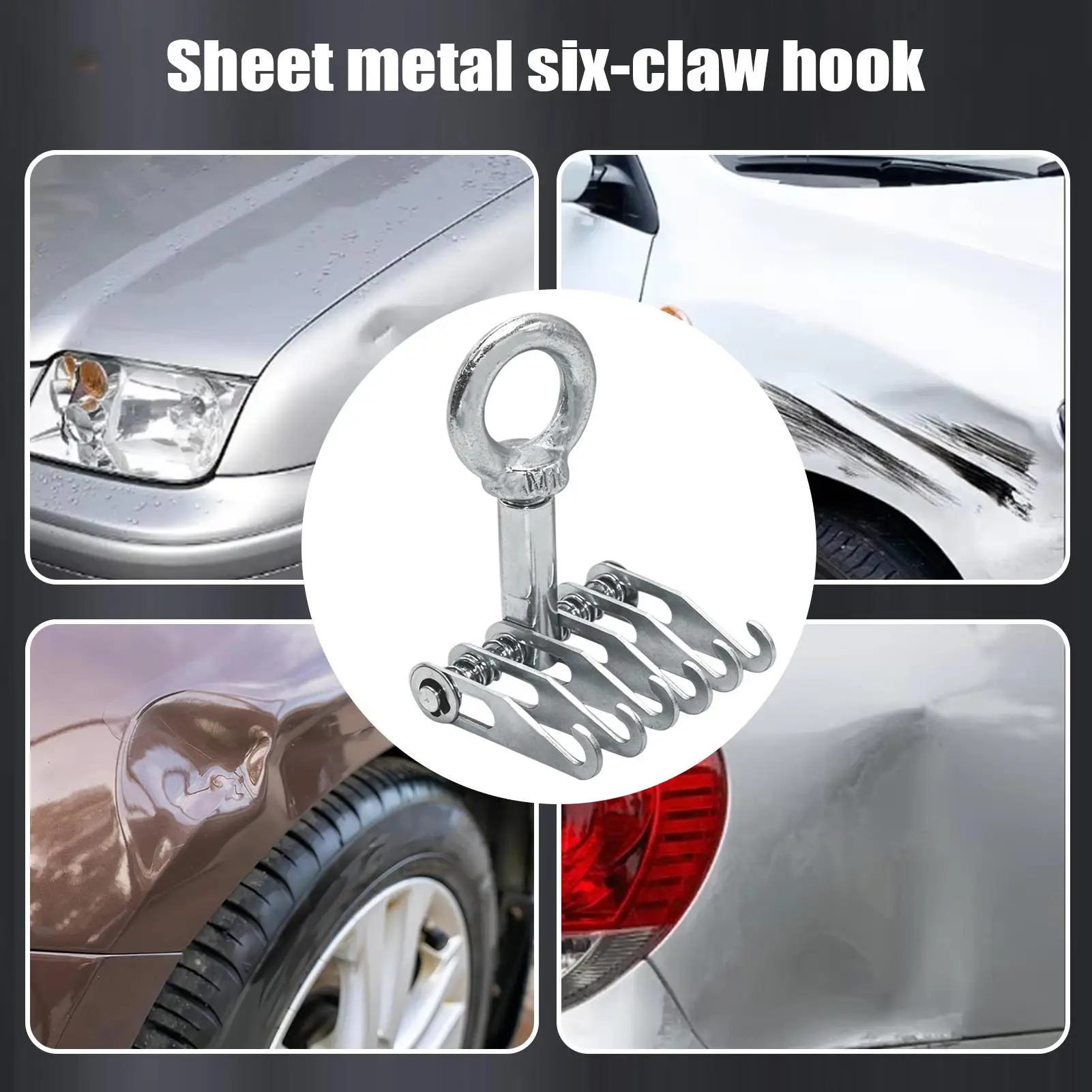 

Dent Remover Tool For Car 6-Fingers Car Paint Damage Removal Hook Auto Body Dent Repair Claw For Technicians Mechanics