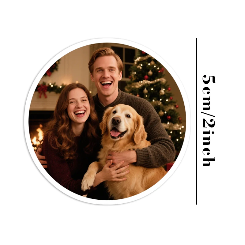 20/50 قطعة ملصق صور مخصص 5 سنتيمتر ملصق شخصي مستدير زجاجة ماء ملصق الكمبيوتر المحمول ملصق سيارة ملصق مائي صورتك الخاصة