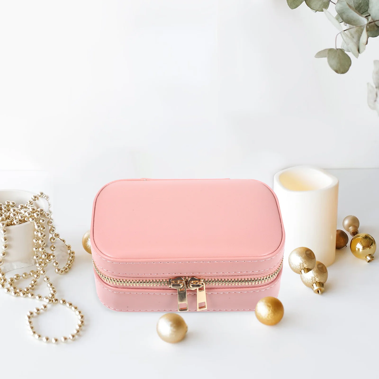 

Small Box Travel Size Portable Jewelry Storage Organizer Earring Necklace Ring Holder Lightweight Gift For Women Men