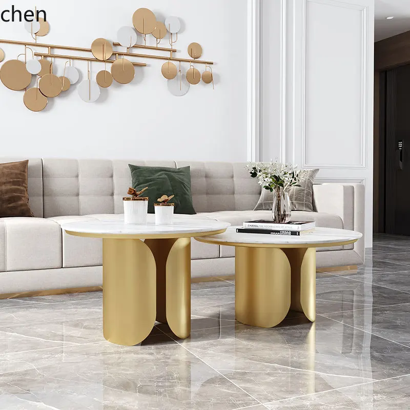 CZ Round Home Modern Minimalist Internet Celebrity Ins Small Apartment Living Room Italian Style Rock