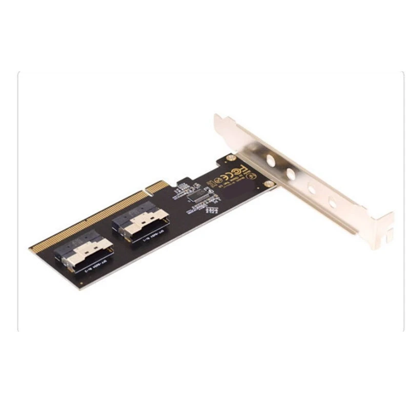 U.2 PCI-E Adapter, Maximize Your Pcie Potential: Pcie 3.0 4.0 X16 To 2-Port SFF-8654 8I Riser Adapter Card Durable Easy Install