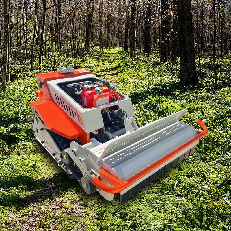 14HP Diesel Robot Lawn Mower Electric Start Mower Interlocking Crawler Lawn Mower