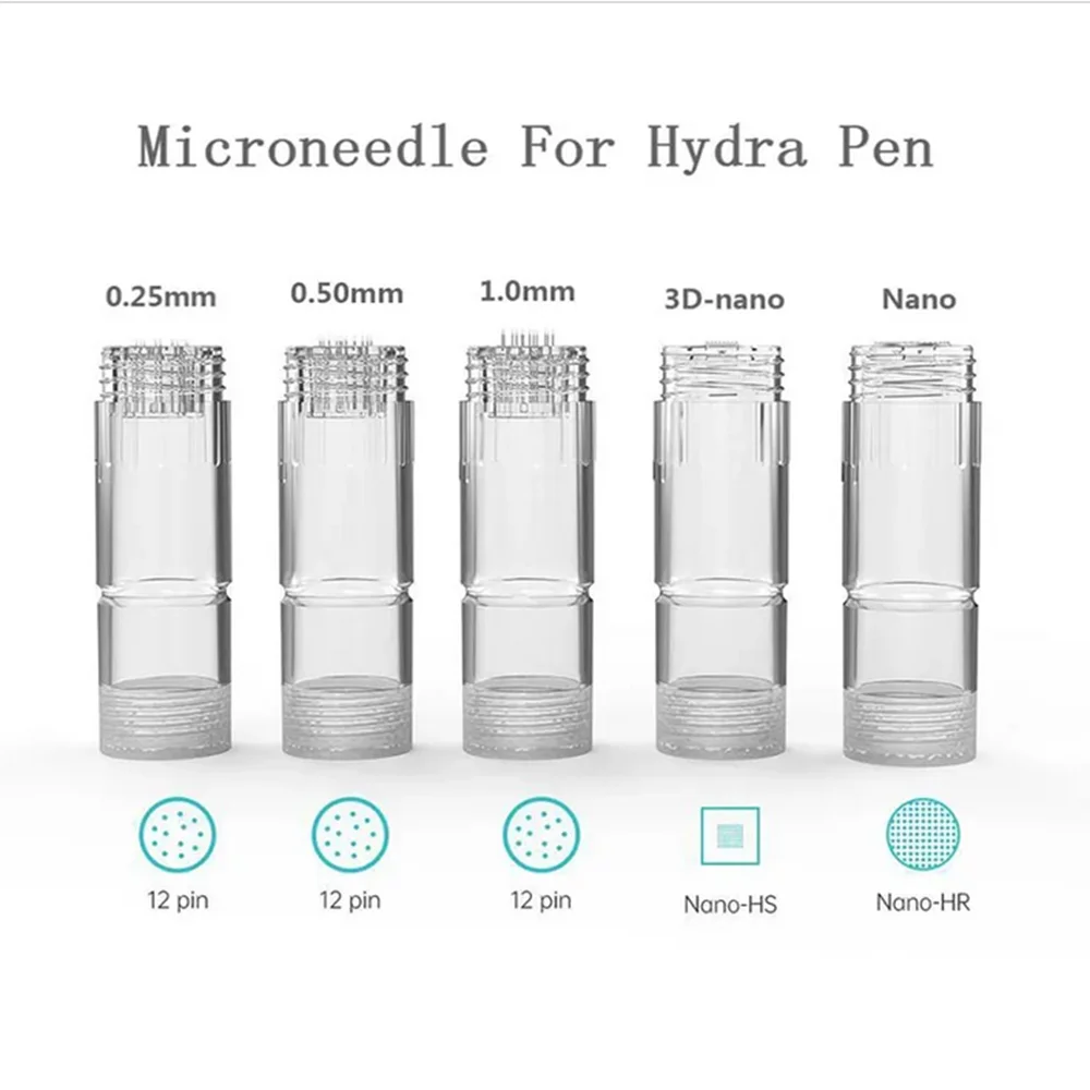 Cartuccia ad ago Hydra.pen H2 10/50 pezzi 12 pin Nano-HR Chip di silicone Nano Tip Work per Hydra.pen H2 antietà rughe cura della pelle