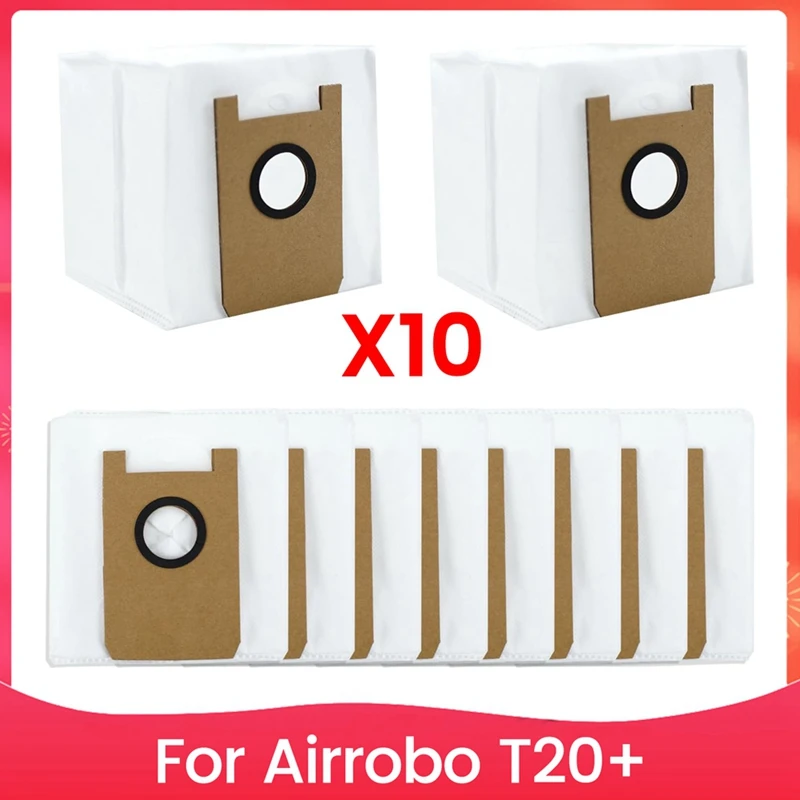

T20 Dust Bags Replacement For Airrobo T20+ Robot Vacuum Cleaner, 10 Pack