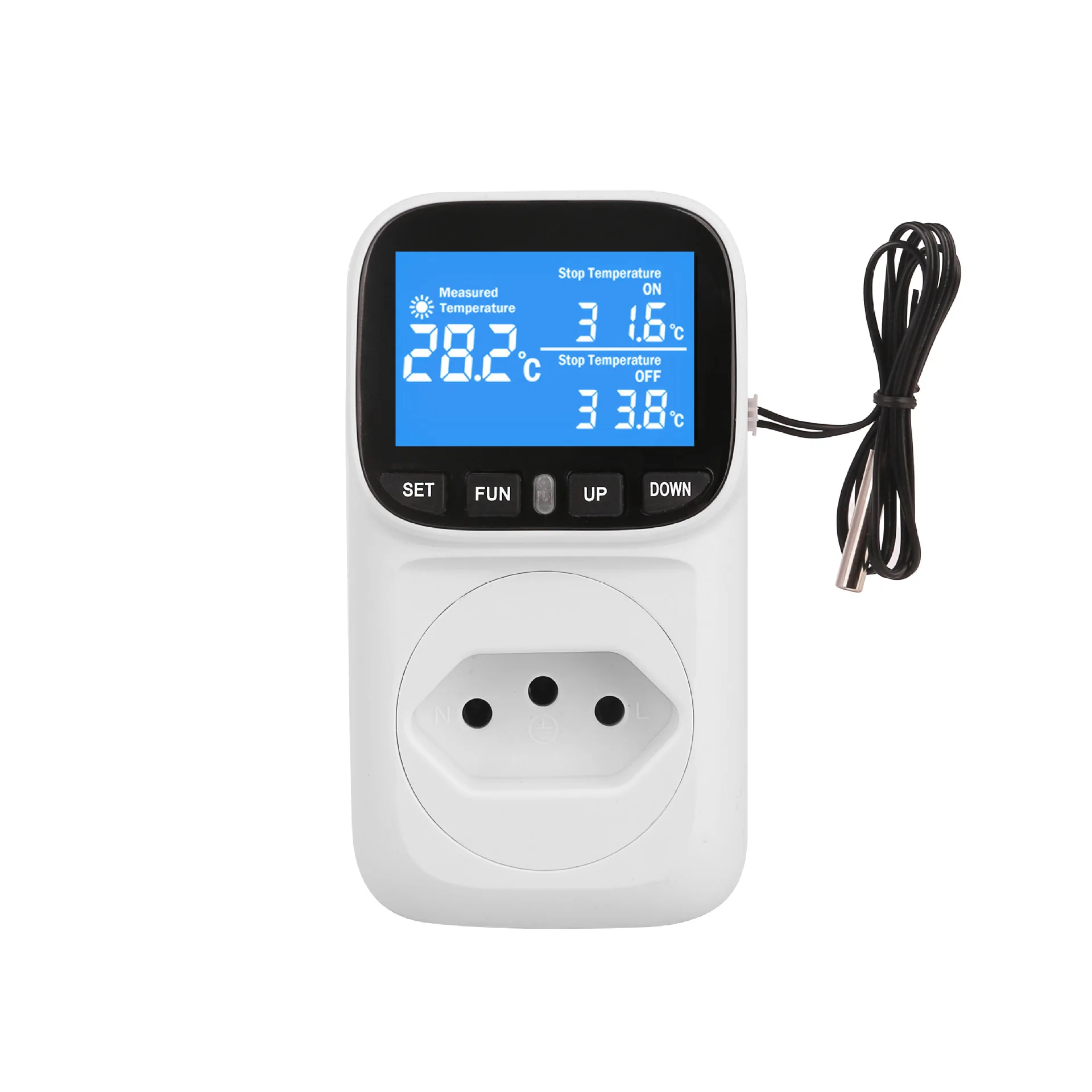 BR back blue light temperature control socket countdown fish tank greenhouse constant temperature socket