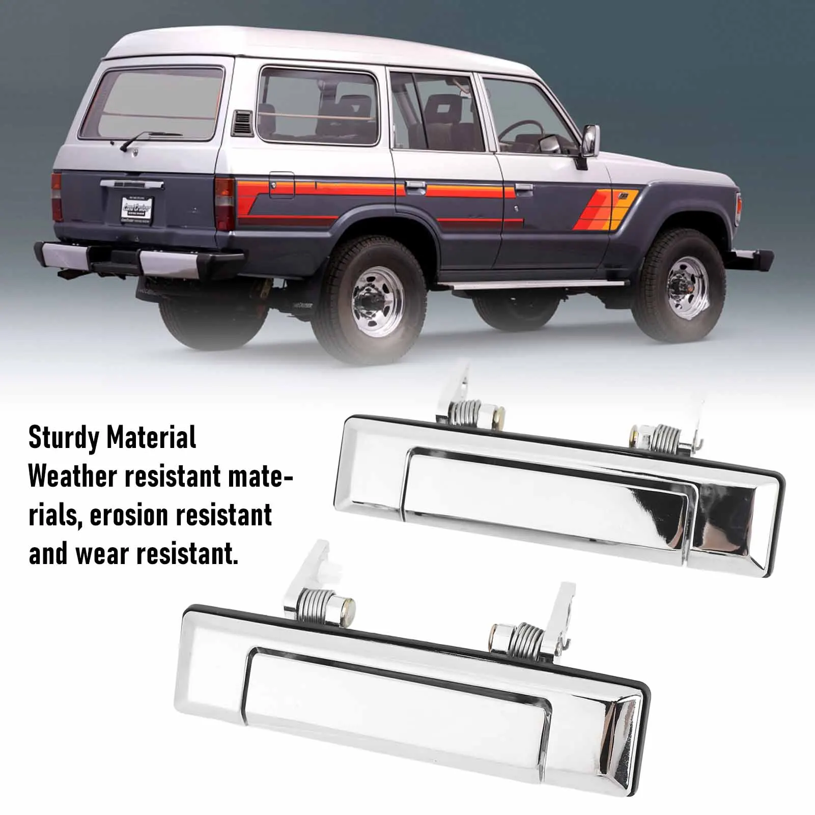 1 Pair Exterior Door Handle 69210-90A00 Smoother Operating Enhanced Grip Outside Door Handle for Fj60 1980 to 1990 69210-90A00