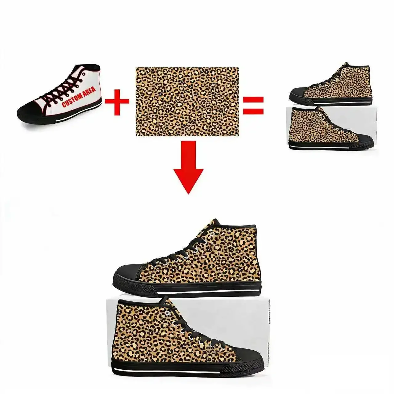 Animal 3D Tiger Head Cool Funny Casual Cloth Fashion 3D Print High Top Canvas Shoes Men Women Lightweight Breathable Sneakers view 4