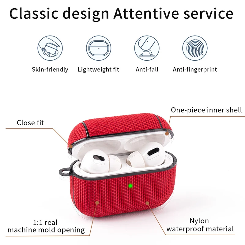 Per Airpods Pro 2 custodia custodia per auricolari di seconda generazione custodia per cuffie in Nylon impermeabile Funda per custodia Apple Air Pod