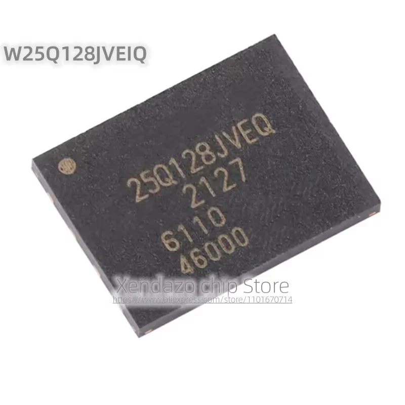 10pcs/lot W25Q128JVEIQ 25Q128JVEQ WSON-8 package Original genuine 3V 128M-bit Memory chip