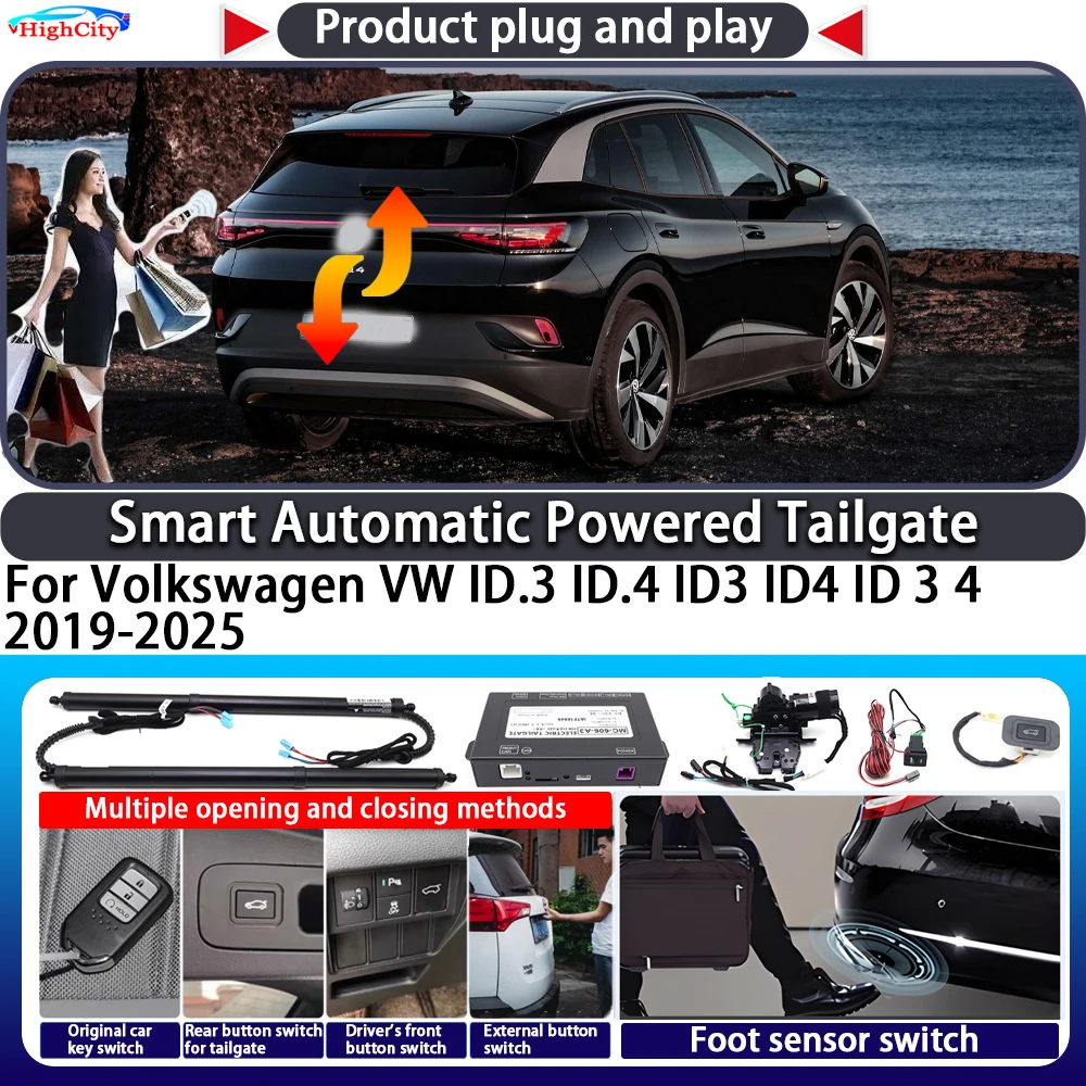 

For Volkswagen VW ID.3 ID.4 ID3 ID4 ID 3 4 2019-2025 OEM Smart Automatic Powered Tailgate Key Close Kit Electric Power Tailgate