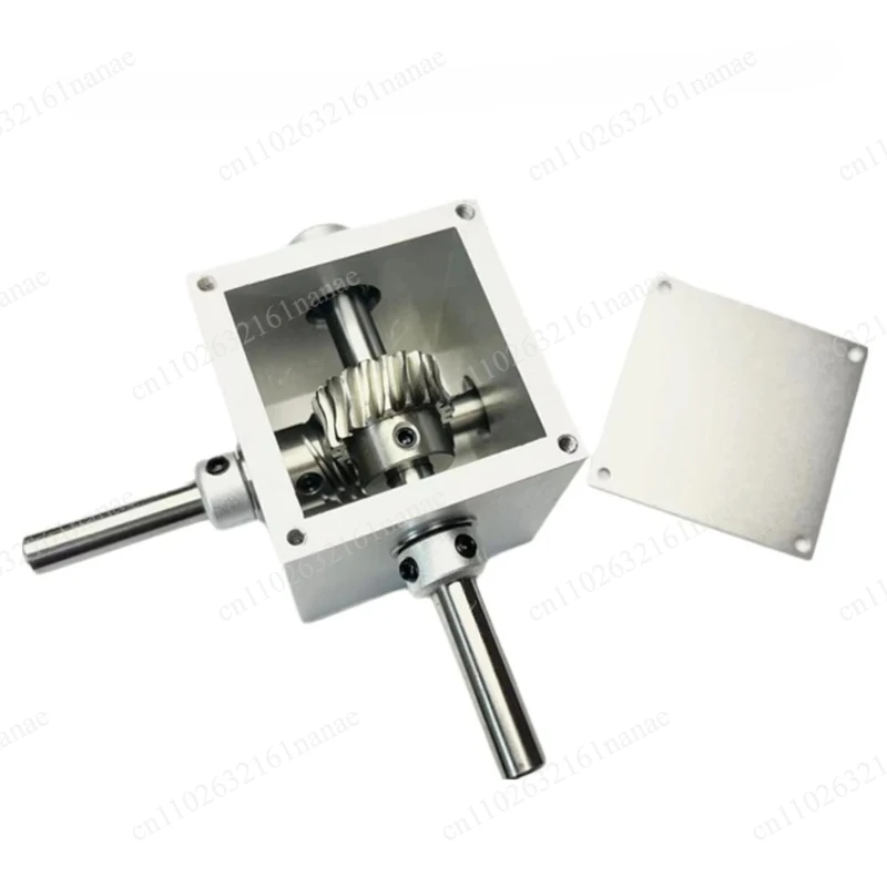 1-5-ratio-90-degree-worm-gearbox-8mm-shaft-aluminum-housing-low-speed-transmission