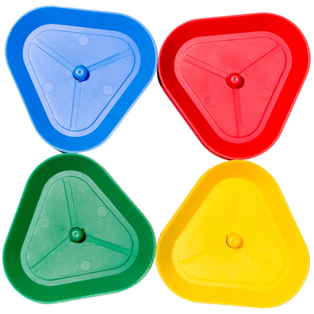 

4 Pcs Card Holder Playing Cards Holders for Seniors Hands Free Tray Kids Games Abs Child Triangle