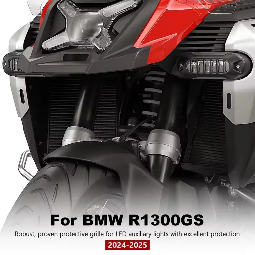 

2pcs Motorcycle Black LED Auxiliary Light Protection Grille Light For BMW R 1300 GS Adventure R1300GS ADV 2024 2025 Light