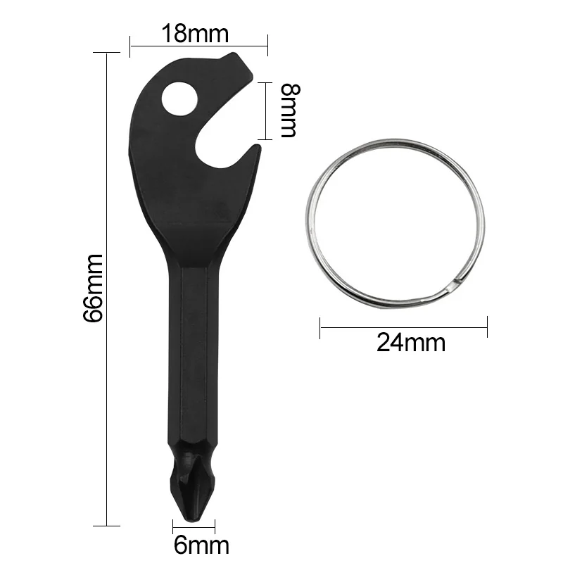 Multifunction Bottle Opener Screwdriver Key Shape Phillips Screwdrivers Keychain Pocket Repair Tool