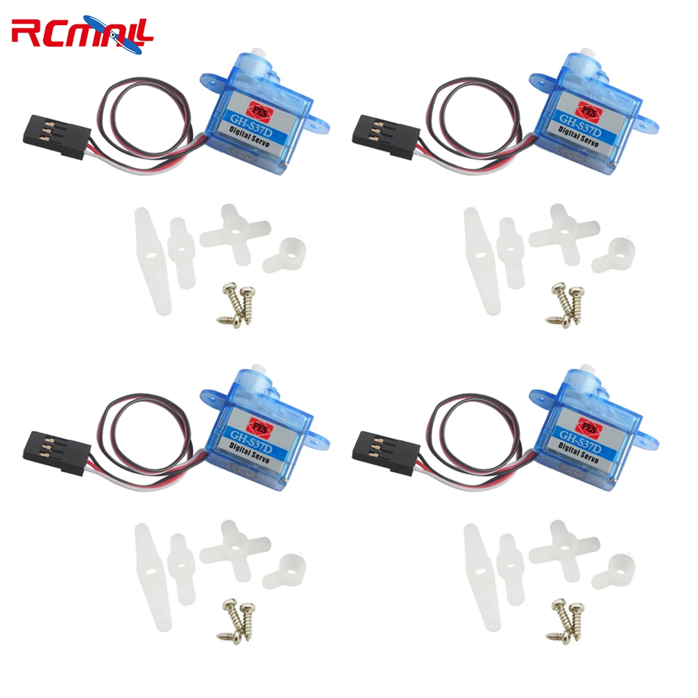 

4pcs Super Light 3.7g Micro Servo mini Digital servo for Smart Car Control Aeromodelling Aircraft Flight Direction RC Plane