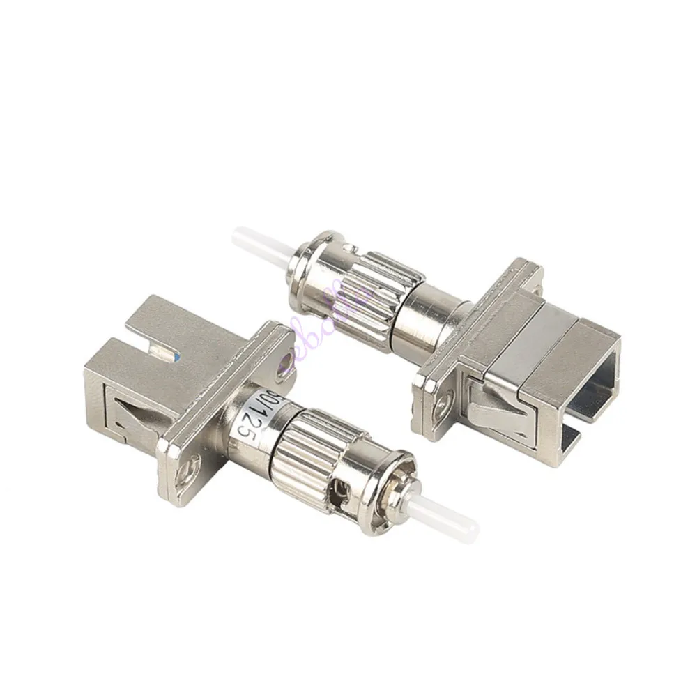 5PCS/LOT Optical  Coupler SC Female-ST Male Optical Adapter ST-SC Flange Coupler Adapter Multimode MM50/125