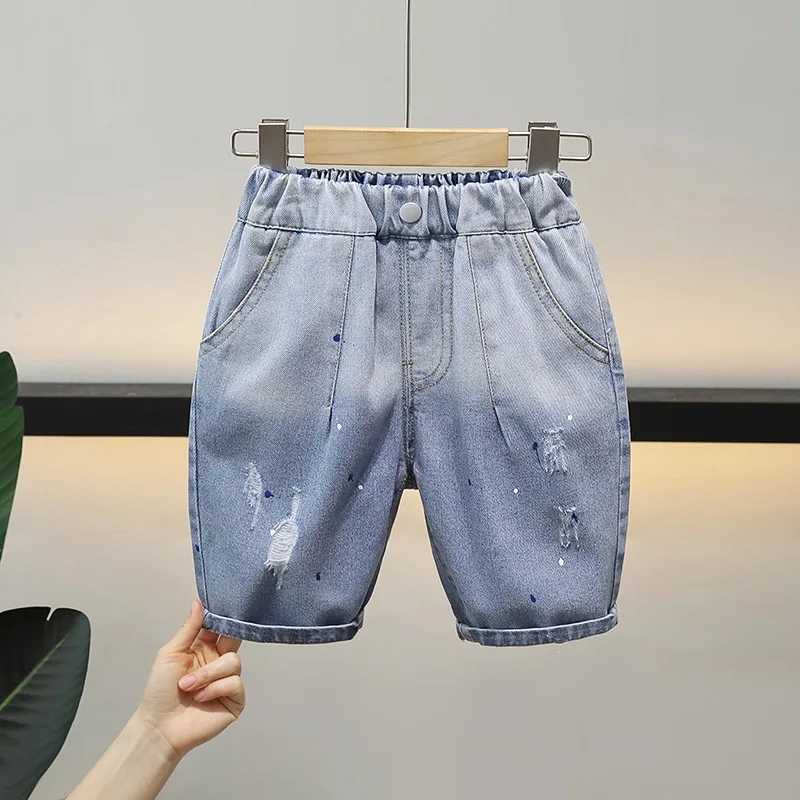 Boys Jeans Shorts Pants New Children's Clothing Baby Five-point Pants Summer Children's Shorts 2-11 Years