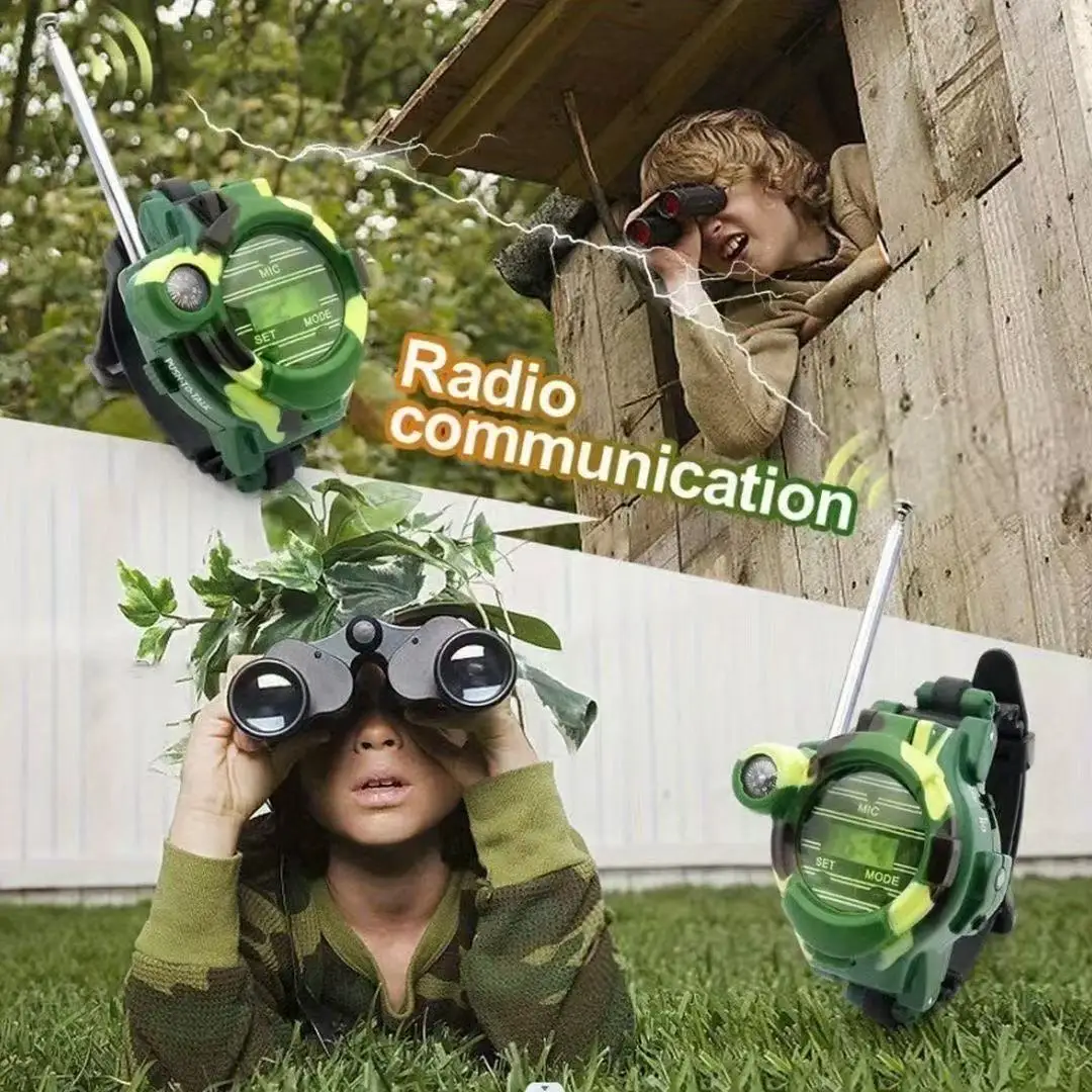 

2 шт., уличные рации, камуфляжные часы-переговорник, рация, телефонная игрушка, семейная игра, электрический домофон, сильный диапазон, игрушка-часы