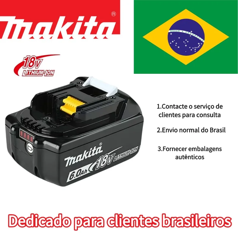 

Аккумулятор Makita 18 В 6 Ач литий-ионный аккумулятор высокой мощности Makita 18 В для профессионального использования и самостоятельного использования