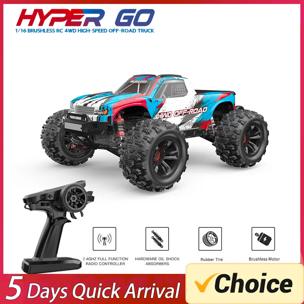 MJX Hyper Go 16208/16209/16210 Rc Car Brushless High-Speed 4WD Remote Control Off-Road Truck Big Wheel Truck Rc Cars for Adults