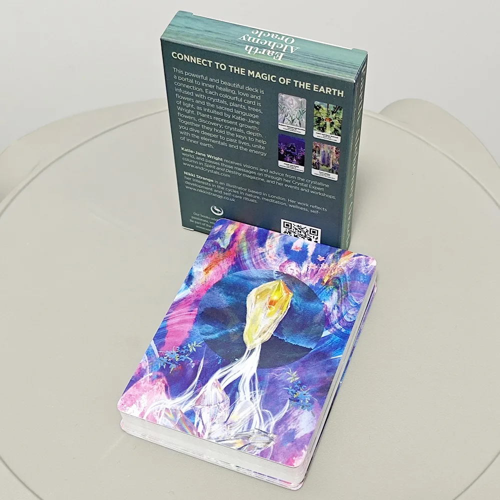 50 Pcs Cards 10.4*7.3cm Earth Alchemy Oracle Card Deck Connect To The Wisdom and Beauty of The Plant and Crystal Kingdoms