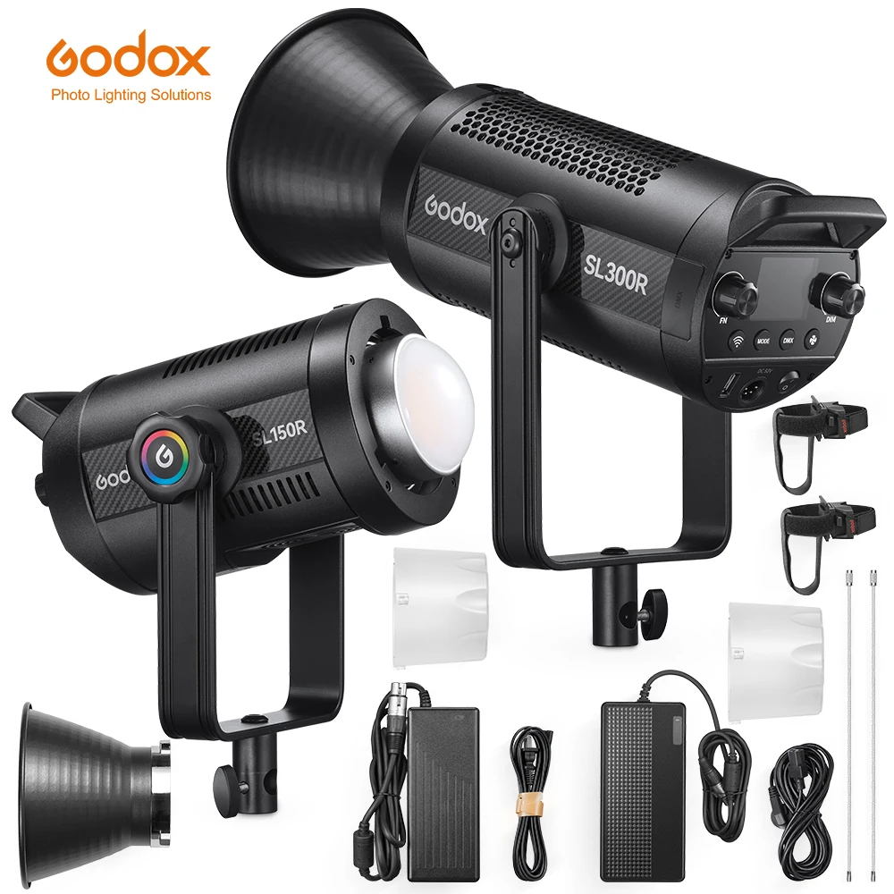 Godox SL150R SL300R RGB LED Video Light 2500K-10000K CRI 95+ TLCI 96+ Creative Bowens Mount Fill Light for Photography Studio