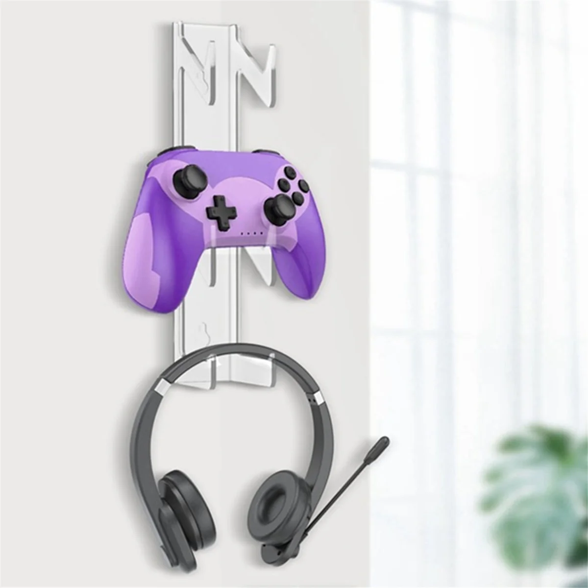 

2-Tier Headphone Holder Universal Game Controller Headset Holder Stand for Controller StandJAS