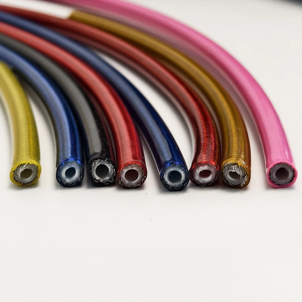 

1-10M AN3 Motorcycle Braided Nylon Stainless Steel Brake Pipe Hydraulic Oil Hose Brake Pipe