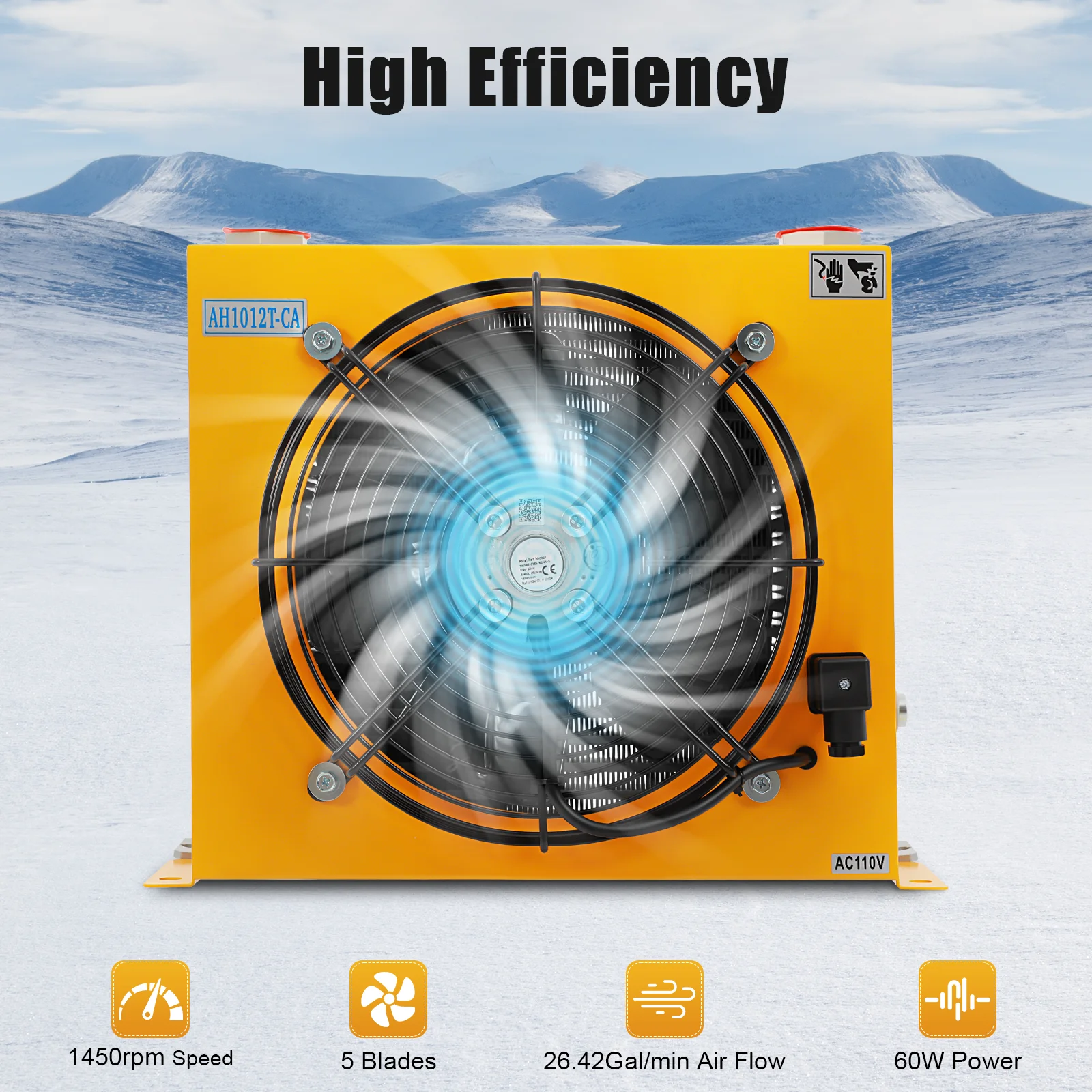 

New Type Hydraulic Oil Cooler, 100L/min, 110V, High Efficiency, Compact Design Hydraulic Oil Cooler