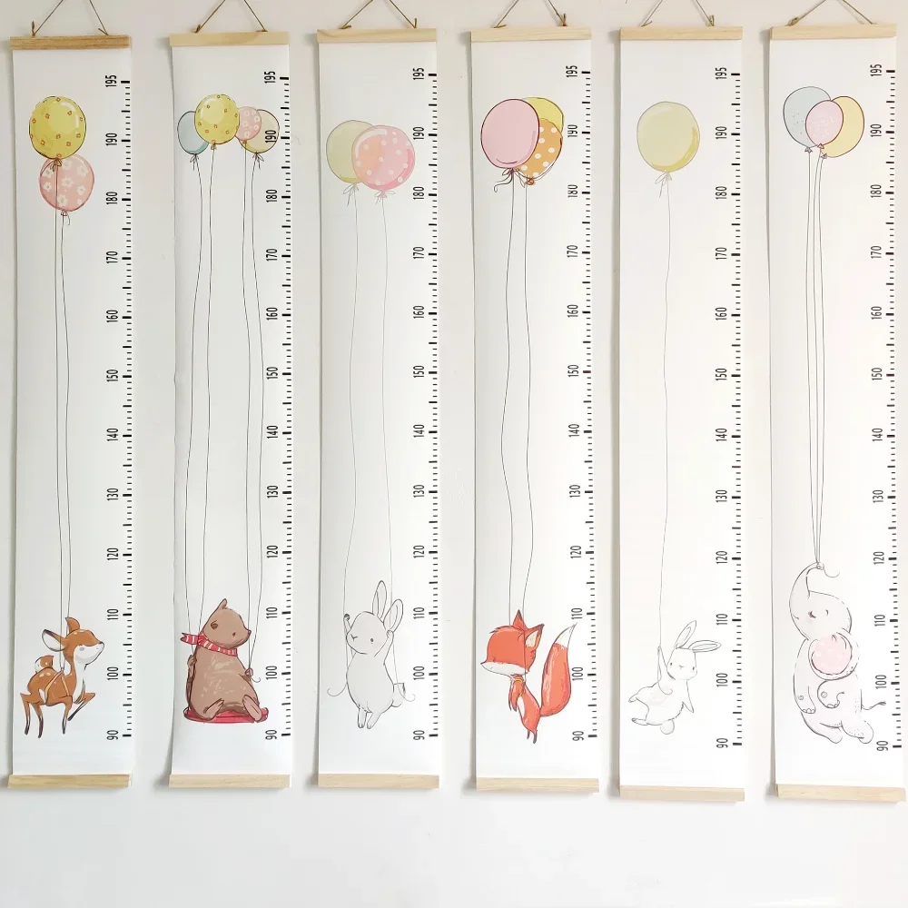 

Wooden Canvas Wall Growth Charts Baby Hanging Decorative Chart Height Measure Ruler Removable Wall Sticker for Kids Child Room