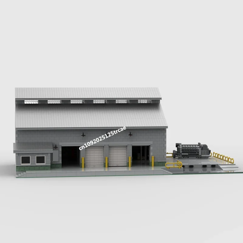 New 5306Pcs City Hot Street View Moc Modular Railside Machine Shop Model Custom Puzzles Diy Creative Ideas toys Birthday Gifts