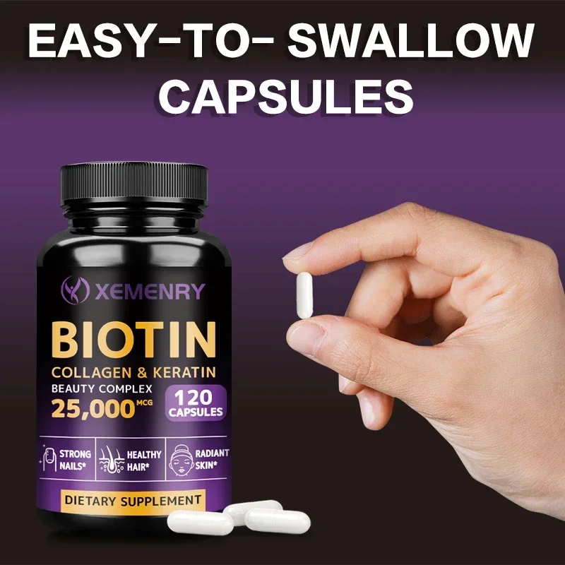 Biotin | Collagen | Keratin | Hyaluronic Acid - Hair Growth Supplement, Skin and Nail Health