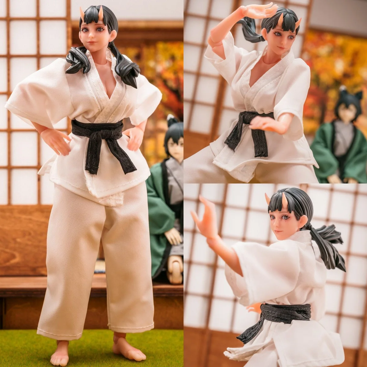 【Clothing Only】Handmade 1/12 Scale White Shirt White Pants Black BeltSet For 6inchs Cowl Ghost Girl Action Figure Body