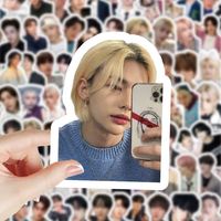 102pcs Korean Idols Stray Idols Stickers Felix Hyunjin Seungmin Han Changbin Lee Know I N Bangchan Waterproof DIY Stickers Gift