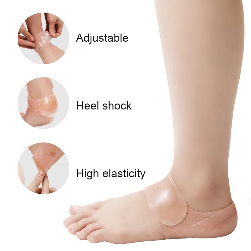 1 paar verstelbare siliconen hielbeschermer voet crack voet crack anti crack sokken anti voet crack hiel haksticker draagbaar