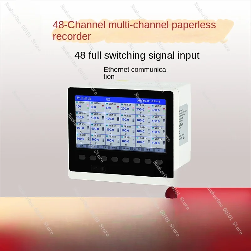 Industrial grade 48-channel temperature and pressure multi-channel color multi-channel recording monitoring controller H700