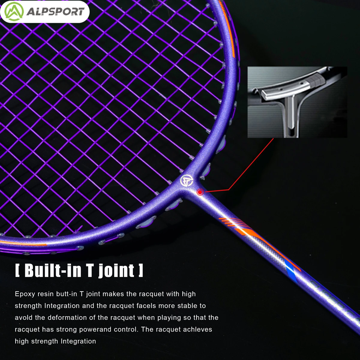 ALP GJ 10U Súper ligero 52g T800 arco y flecha raqueta de badminton Importado genuino Fuerza de tracción 22-30lbs 13kg Deportes al aire libre Fibra de carbono + titanio Tan ligero como (AIR) ALPSPORT GJ