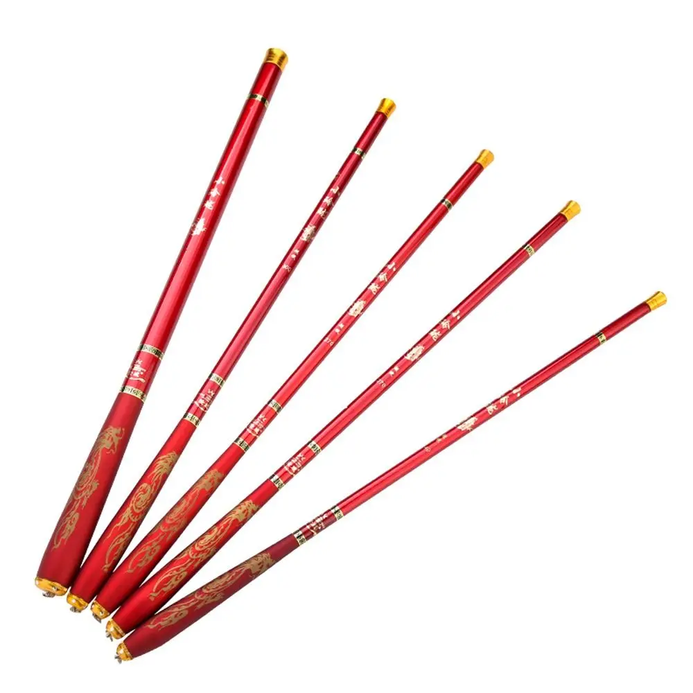 1.6 متر-4.8 متر طول خفيفة الصيد رود اليد القطب تصميم المغذية نوع ألياف الكربون الصيد رود آلية تلسكوبية