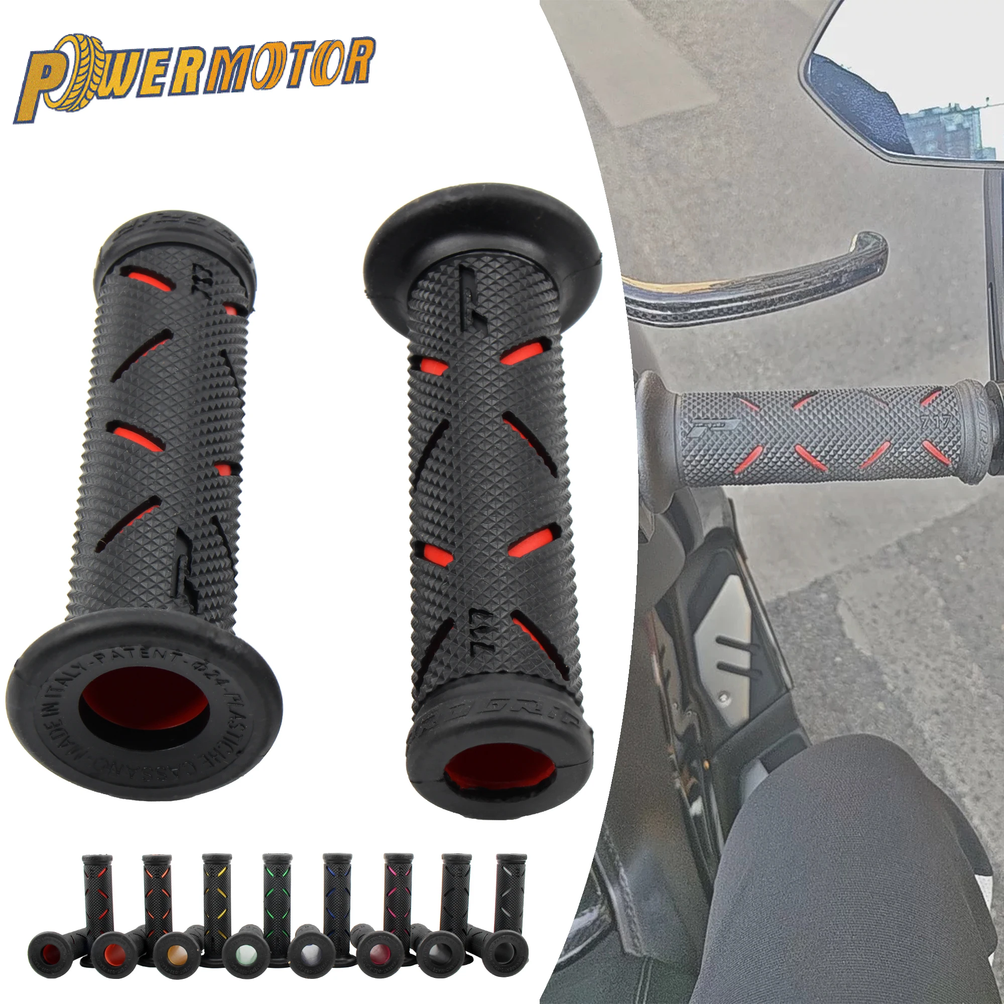 Motorcycle Grips Comfort Non-Slip Rubber Handlebar Grips For Universal Motocross Scooter ATV Pit Dirt Bike Easy Installation Kit